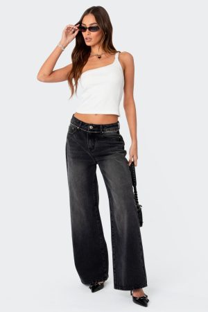 Braya Washed Low Rise Baggy Jeans