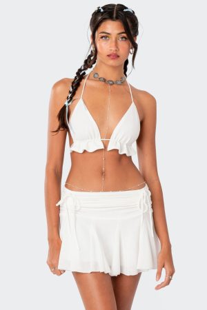 Keoni Ruffle Triangle Bra Top