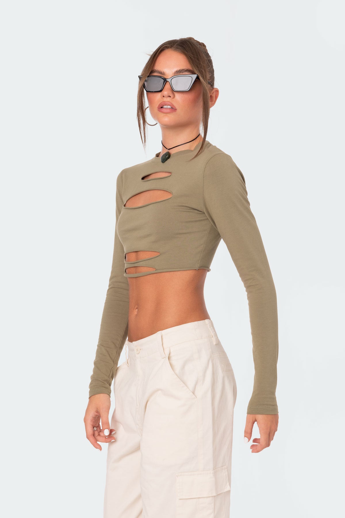 Slashed Crop Top - Image 3
