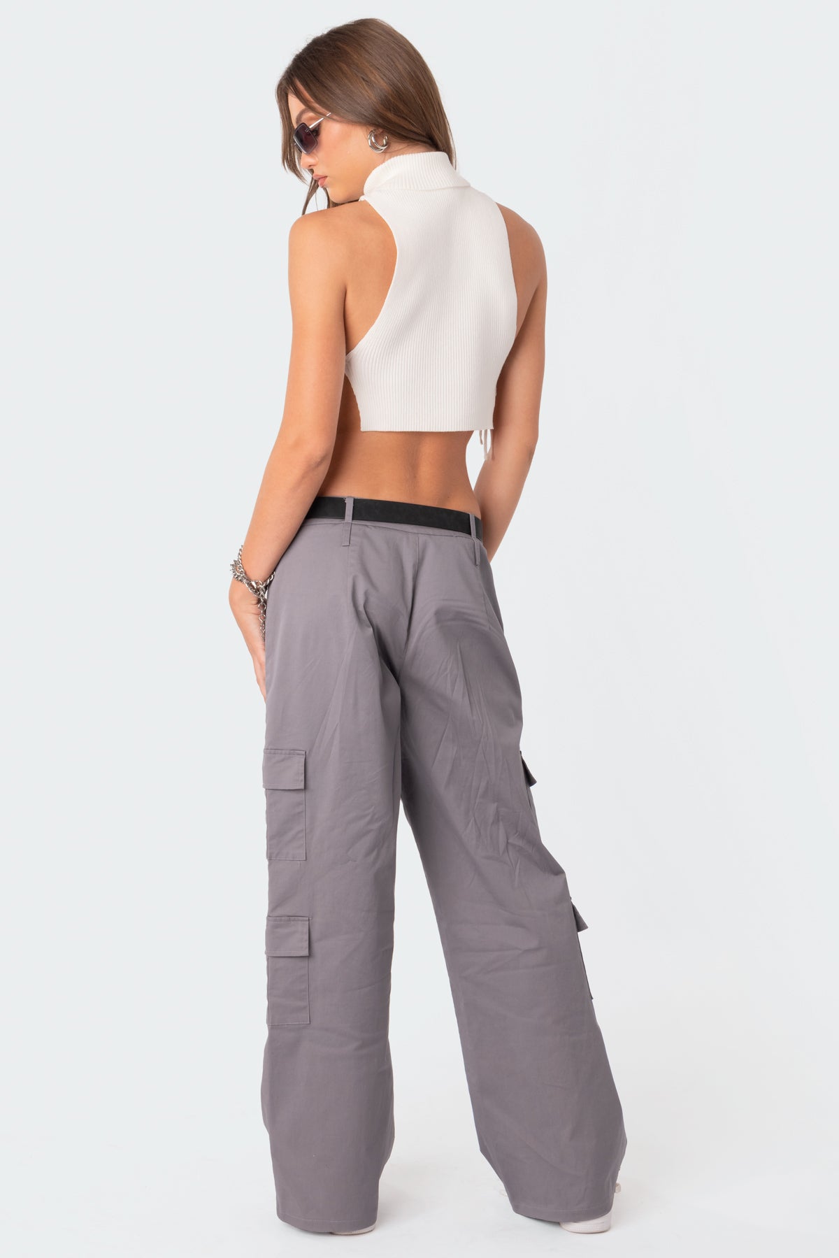 Knitted Side Lace-Up Top - Image 5