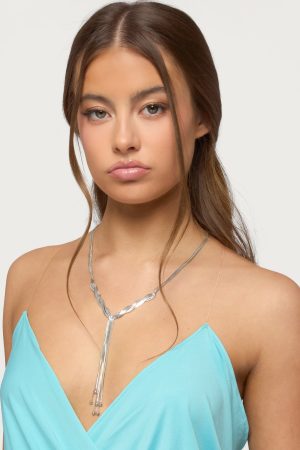Braided Cascading Chain Necklace