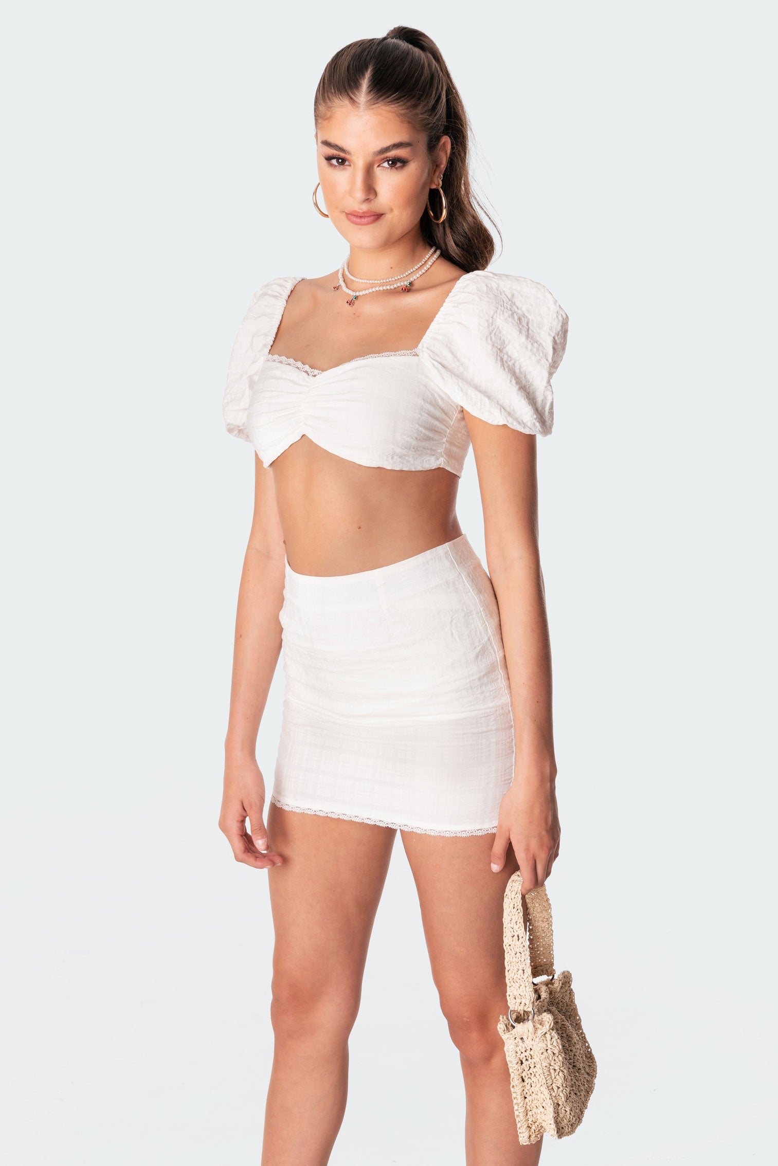 Romy Linen Look Crop Top - Image 4