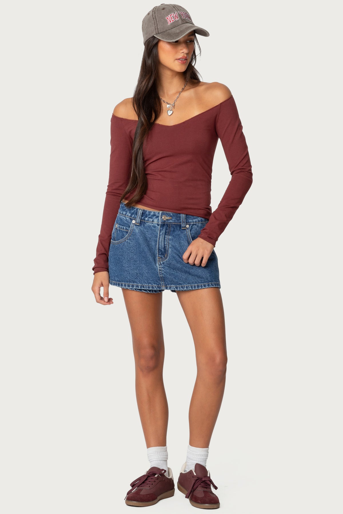 Nattie Off Shoulder V Neck Top - Image 5