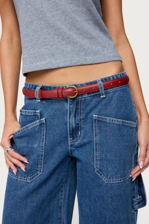 Goldey Faux Leather Belt