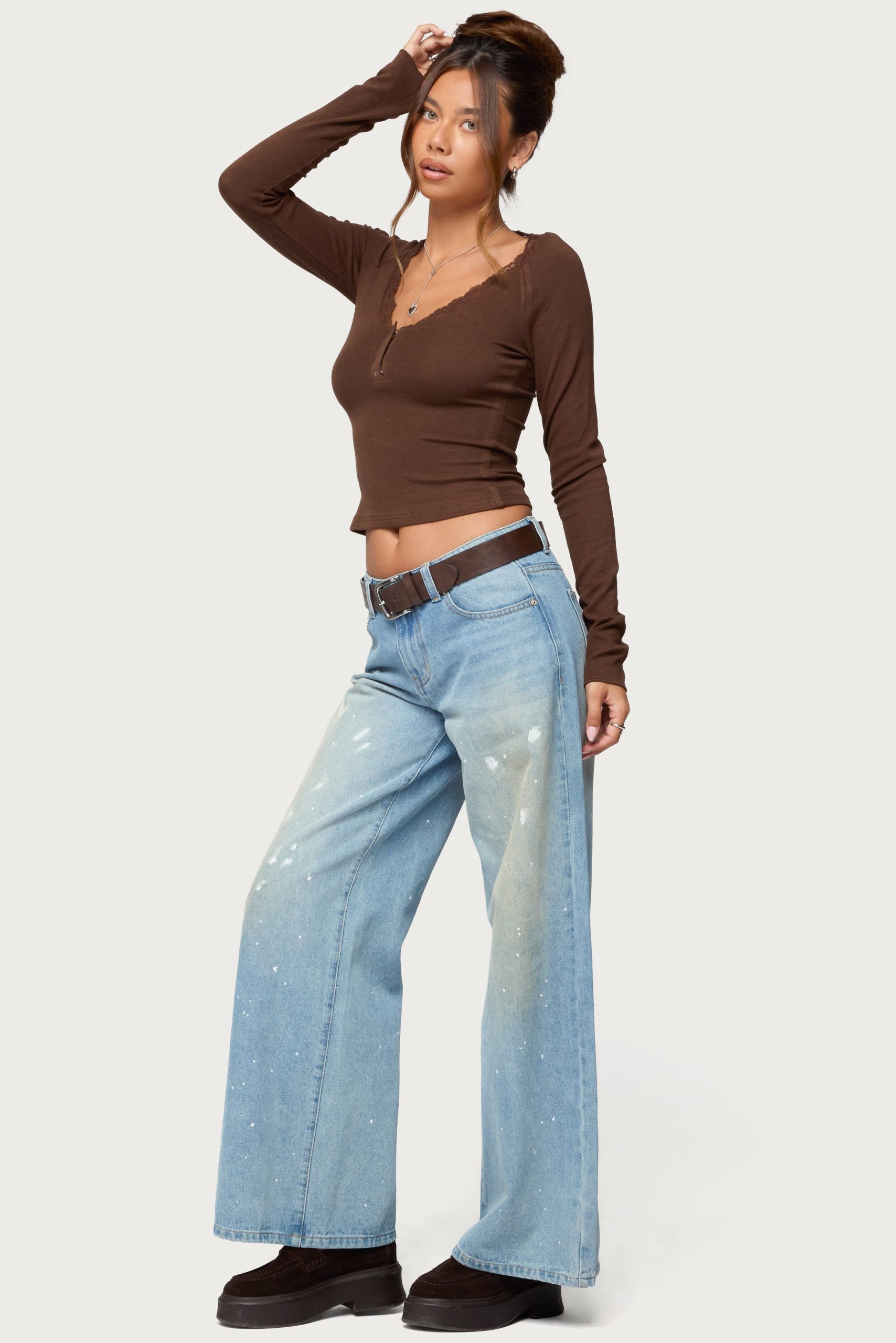 Shanah Lacey Henley Top - Image 4