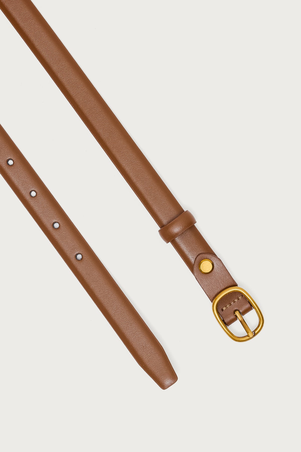 Oval Buckle Faux Leather Belt - Image 3