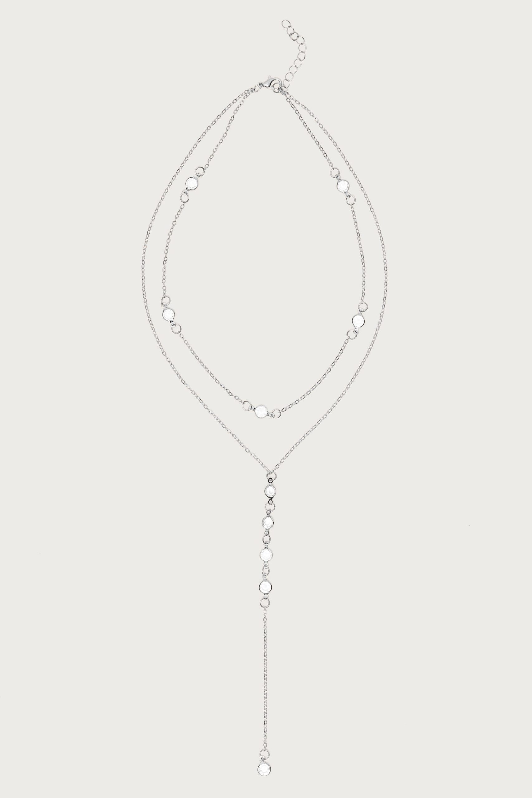 Stone Layered Cascading Necklace - Image 2