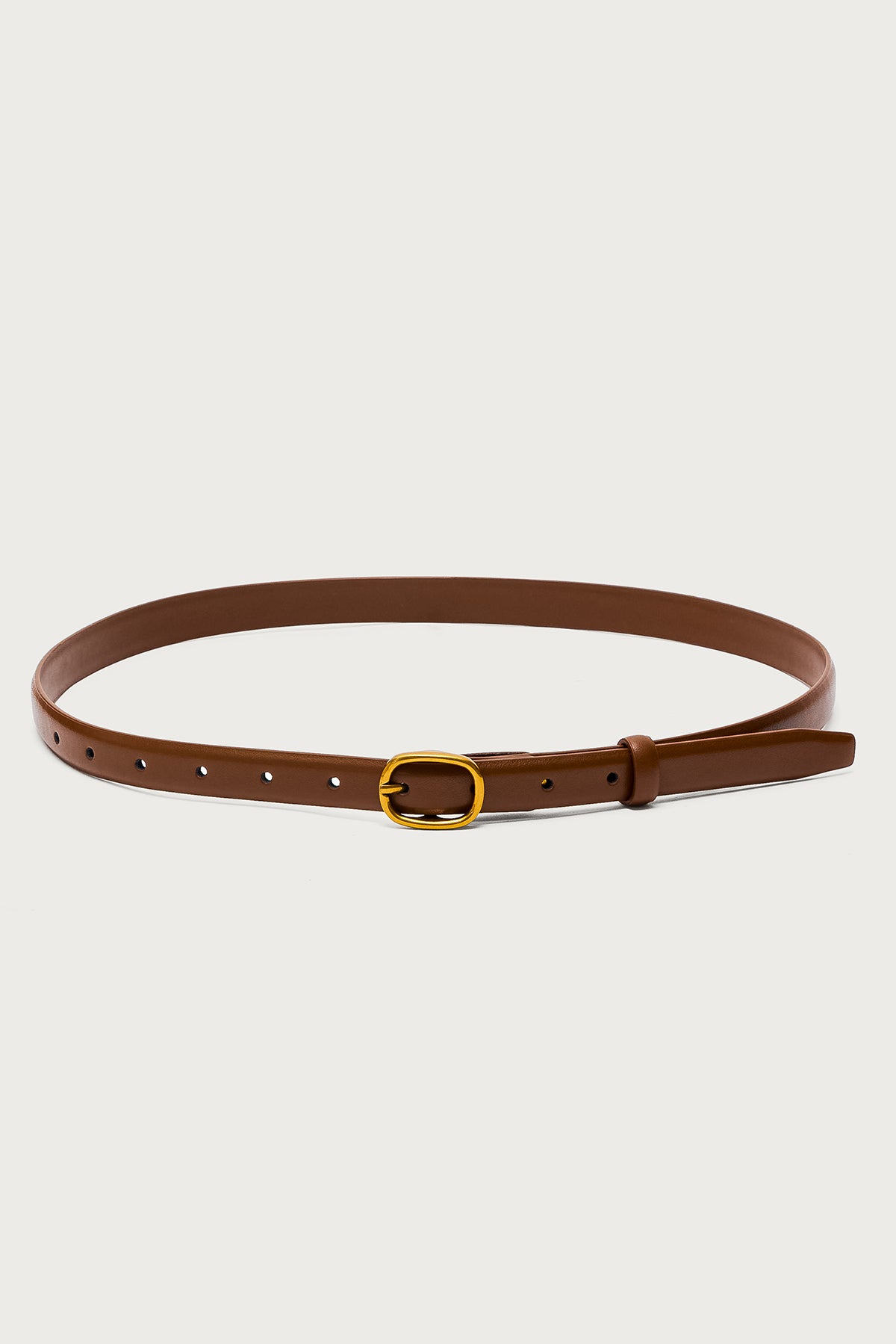 Oval Buckle Faux Leather Belt - Image 2