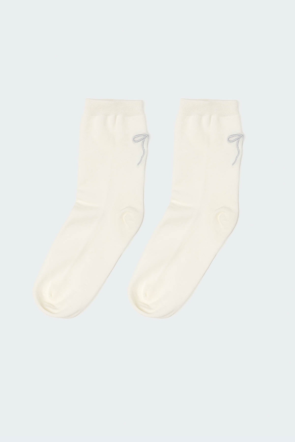 Embroidered Bow Socks - Image 4