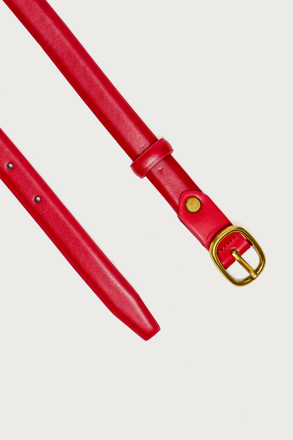 Oval Buckle Faux Leather Belt - Image 3