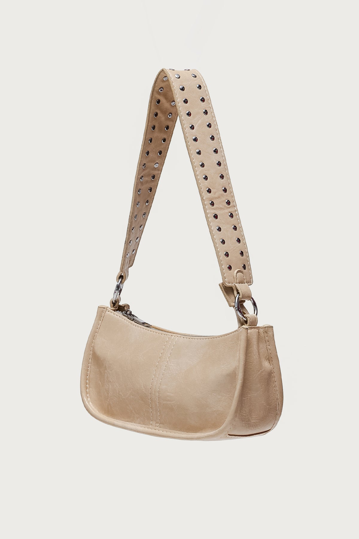 Studded Strap Faux Leather Bag - Image 3