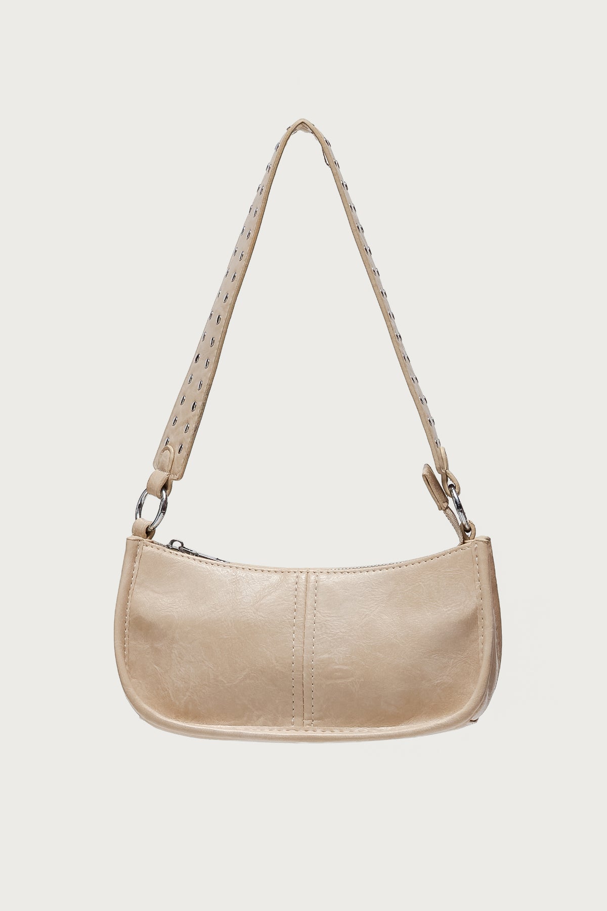 Studded Strap Faux Leather Bag - Image 2