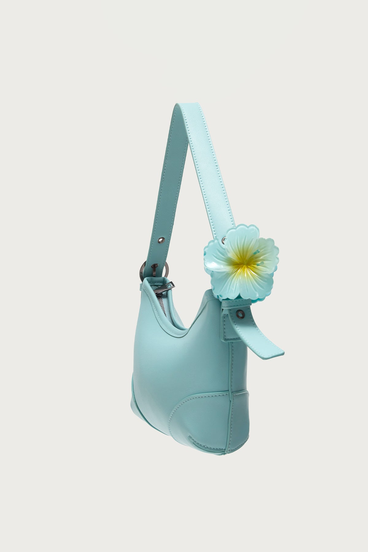 Hibiscus Flower Faux Leather Bag - Image 3