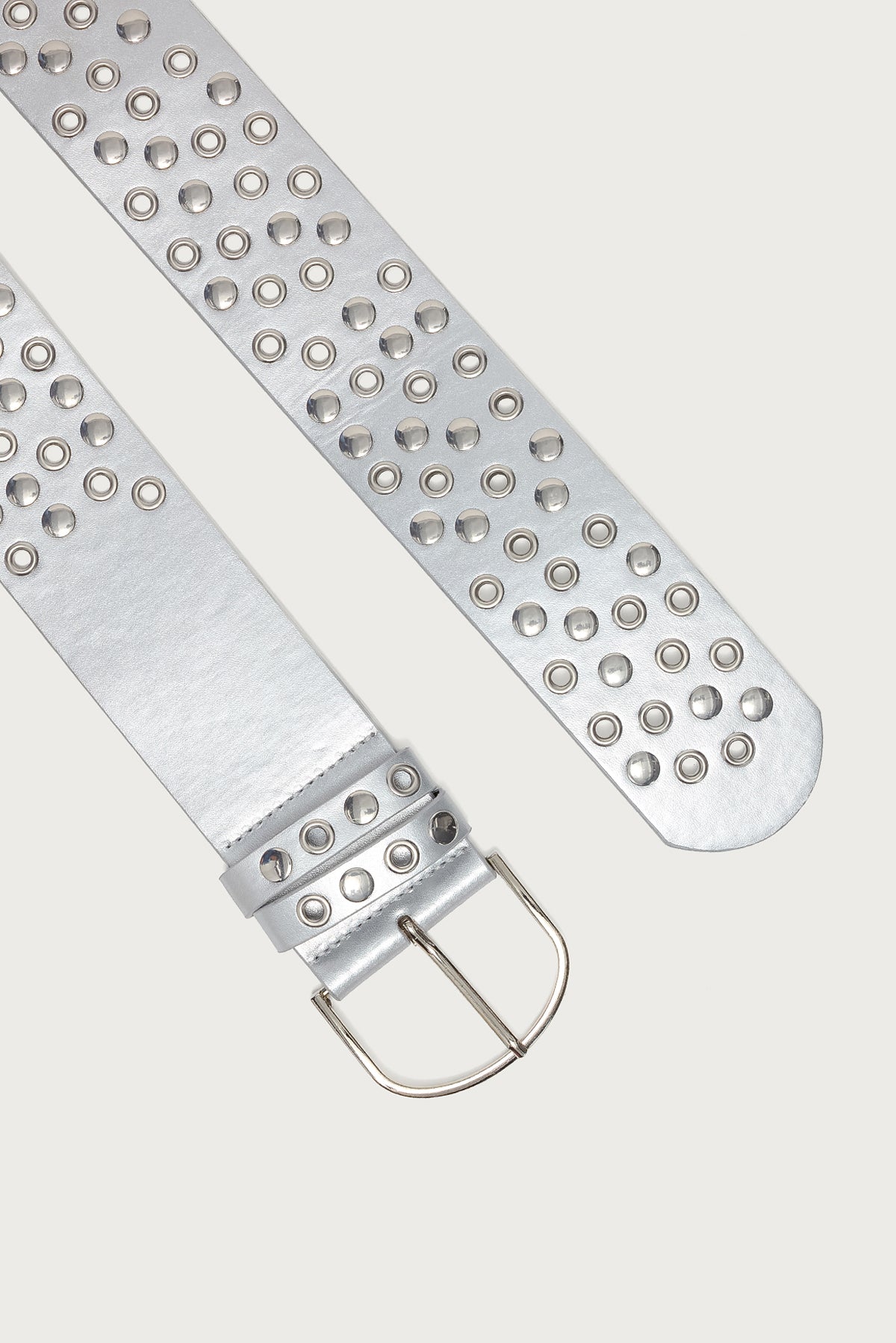 Studded Grommet Faux Leather Belt - Image 3