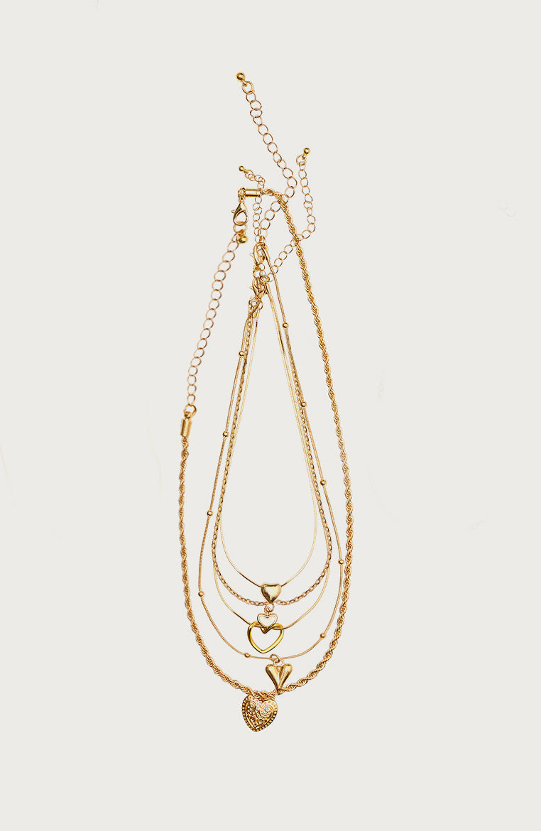 Big Heart Layered Necklace - Image 2