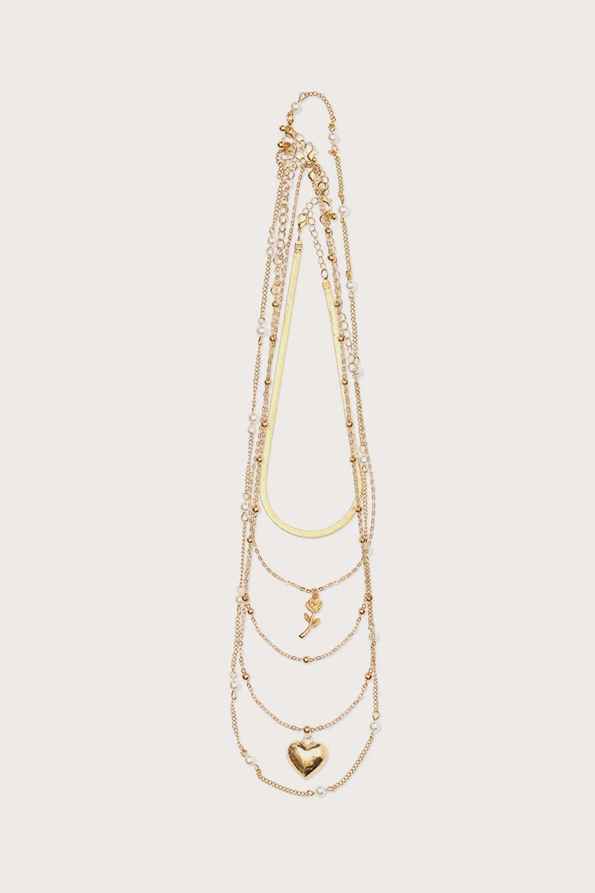 Major Love Heart Layered Necklace - Image 2