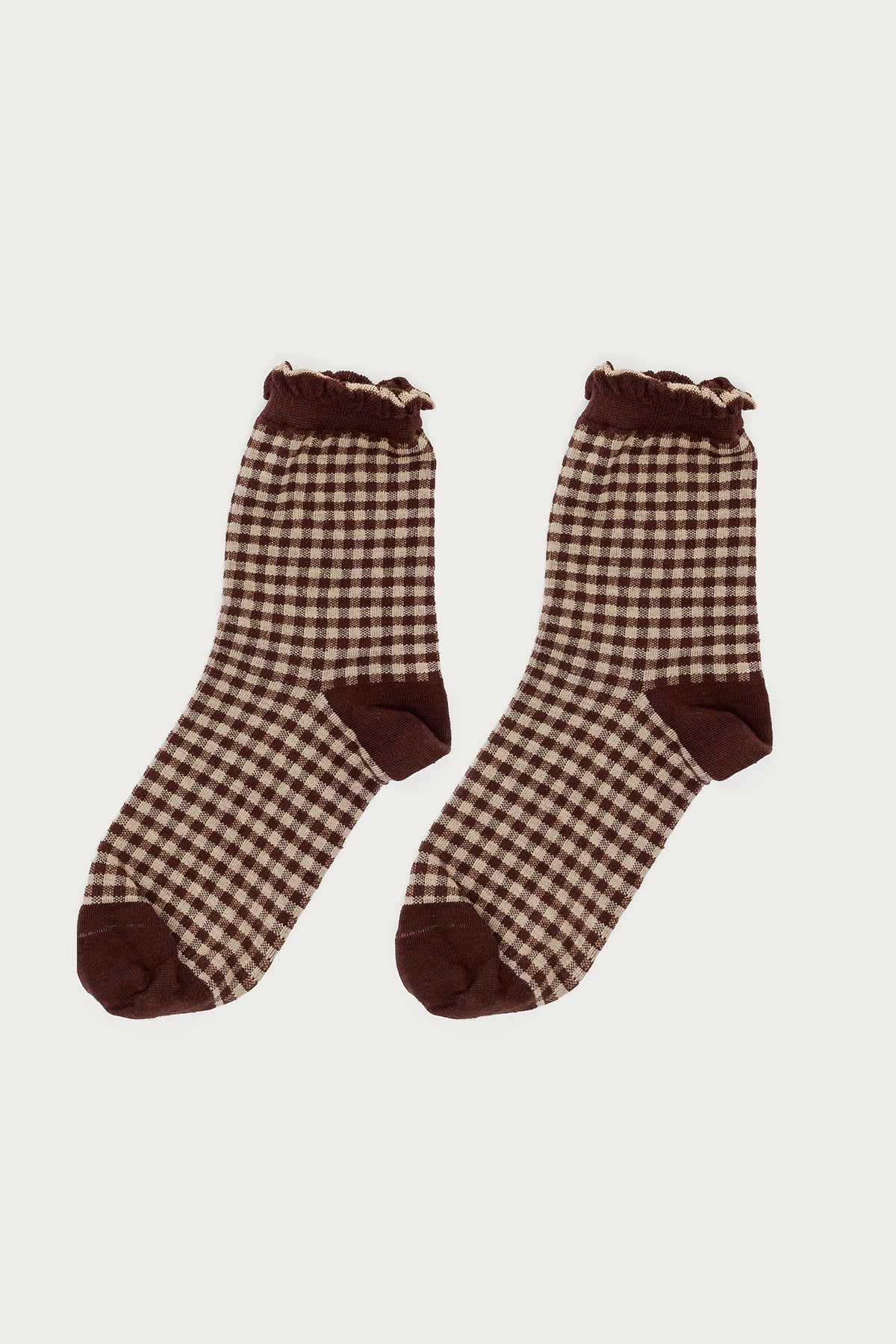 Frilled Gingham Socks - Image 4
