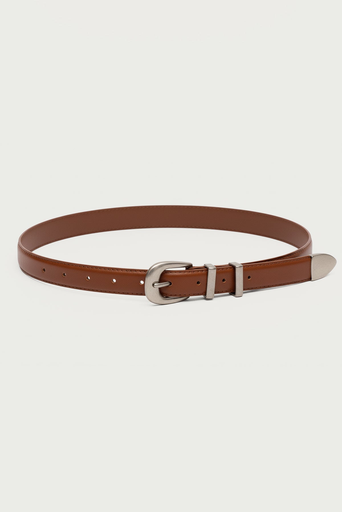 Basic Buckle Faux Leather Belt - Image 2