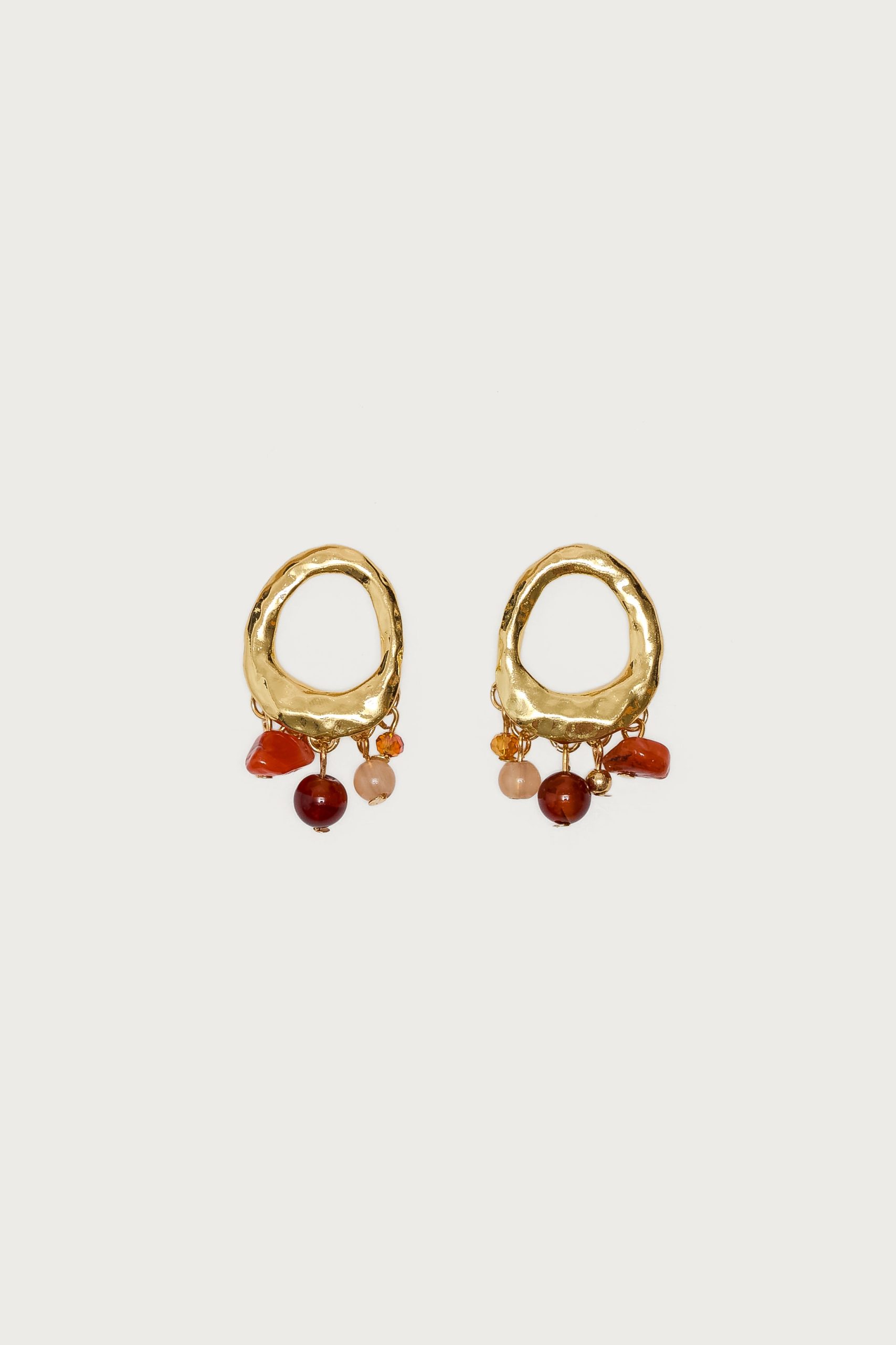 Mixed Gemstone Abstract Stud Earrings - Image 2