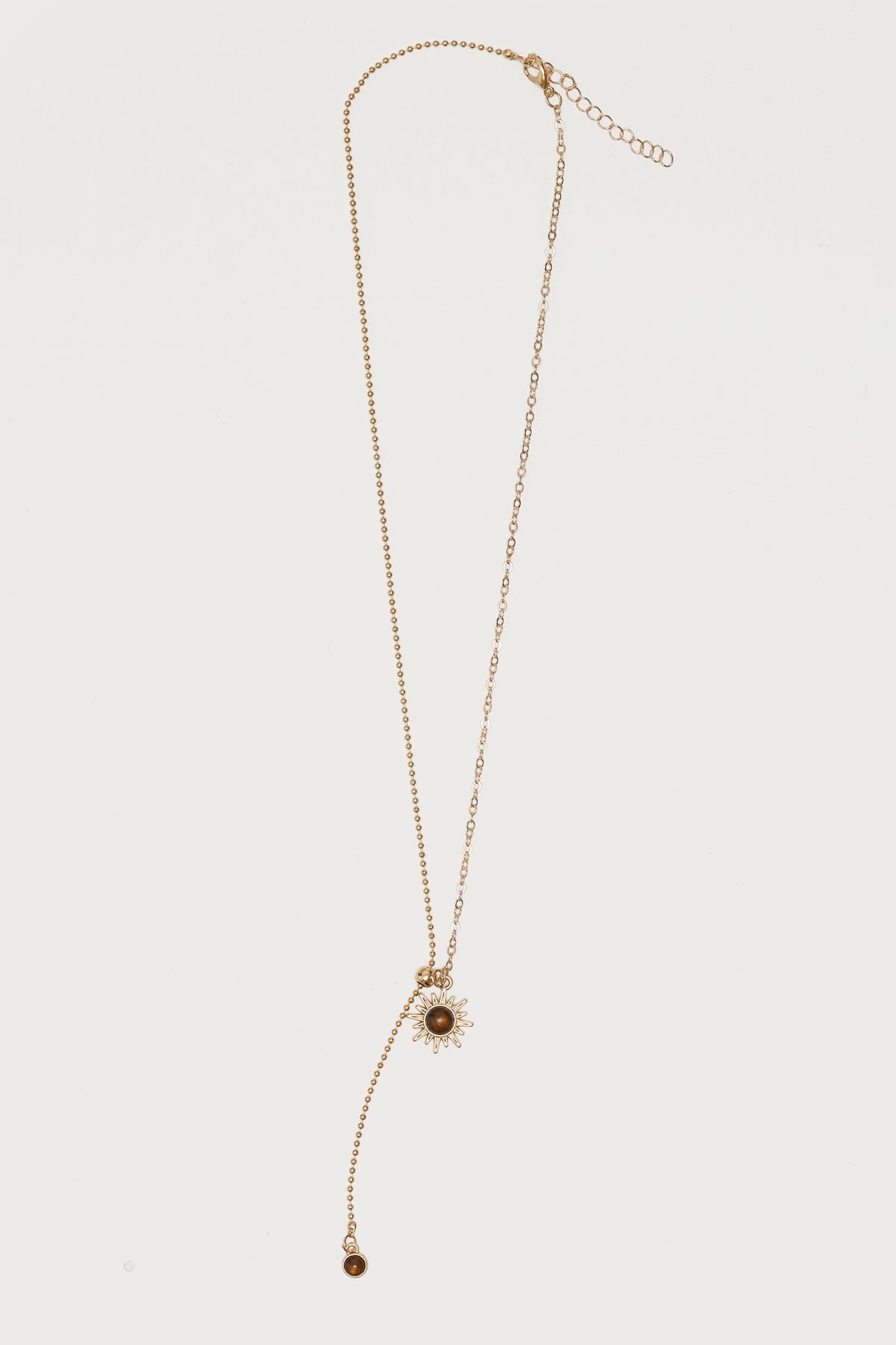 Sun Gemstone Cascading Chain Necklace - Image 2