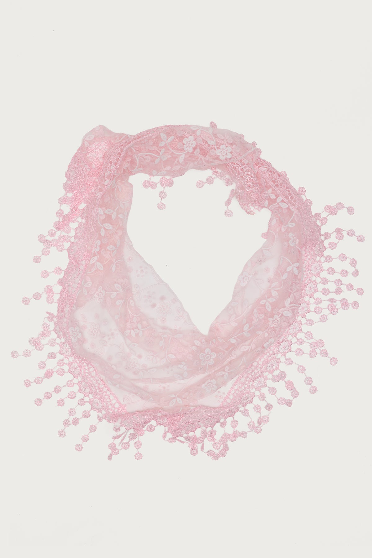 Sparkle Floral Sheer Lace Waist Scarf - Image 2