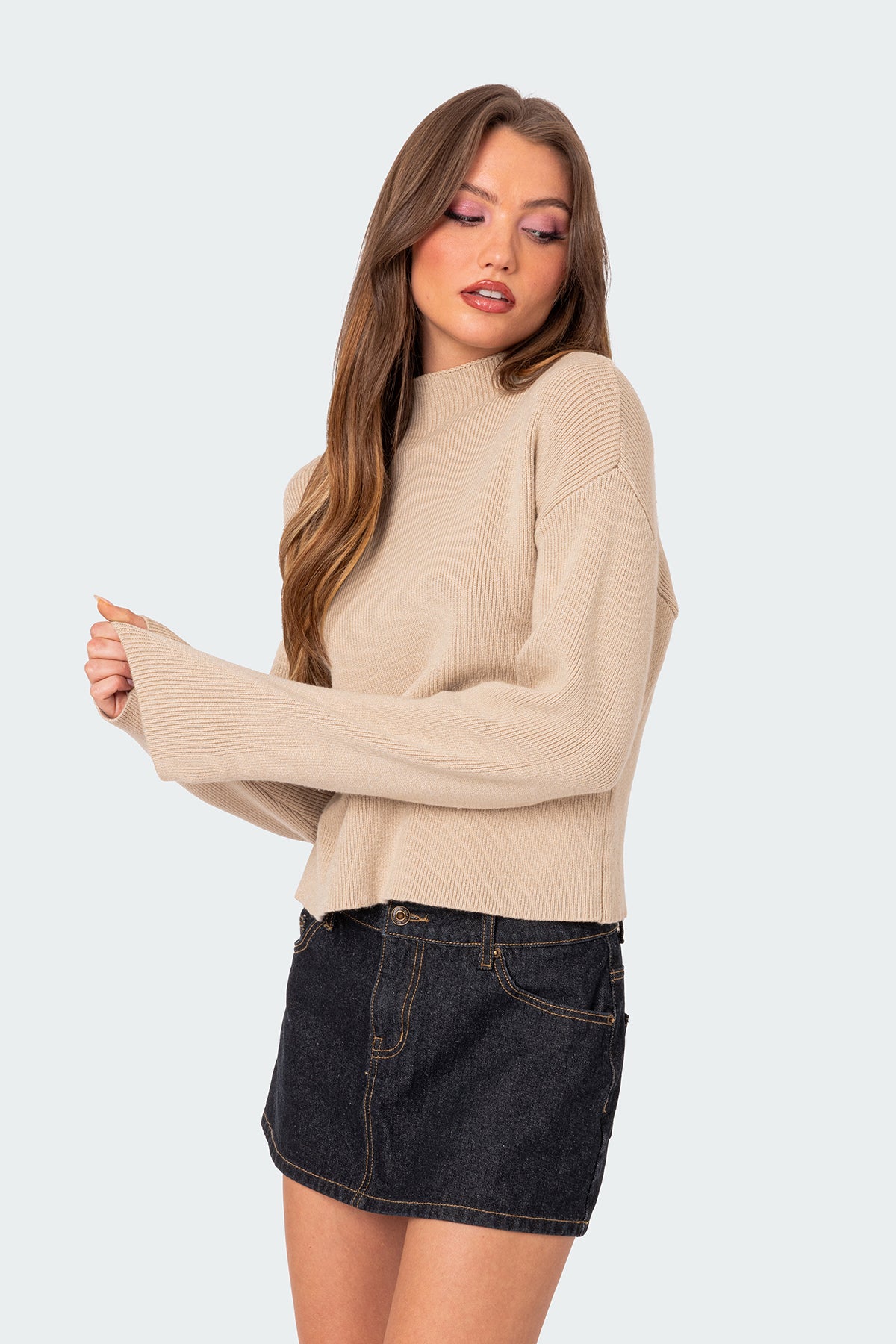 Kimberly Mock Neck Sweater - Image 3