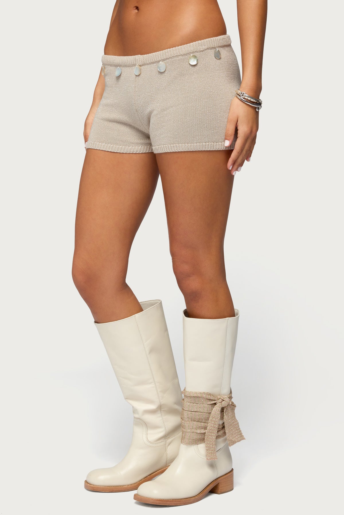 Nicca Iridescent Knit Shorts - Image 4