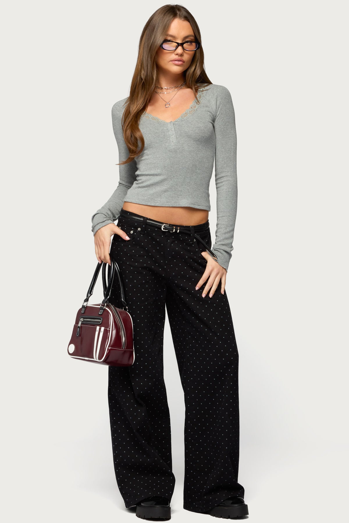 Shanah Lacey Henley Top - Image 2