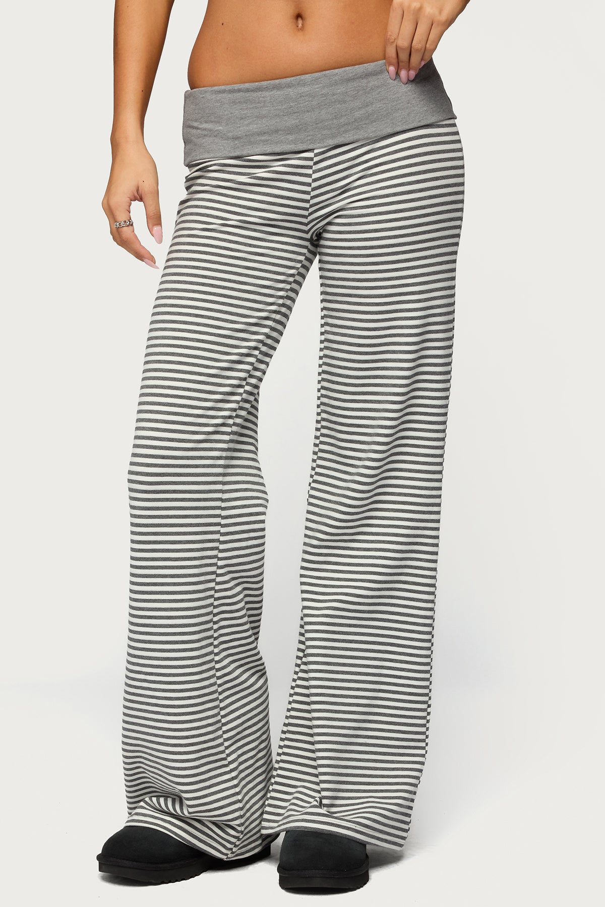 Meggy Striped Foldover Pants - Image 2