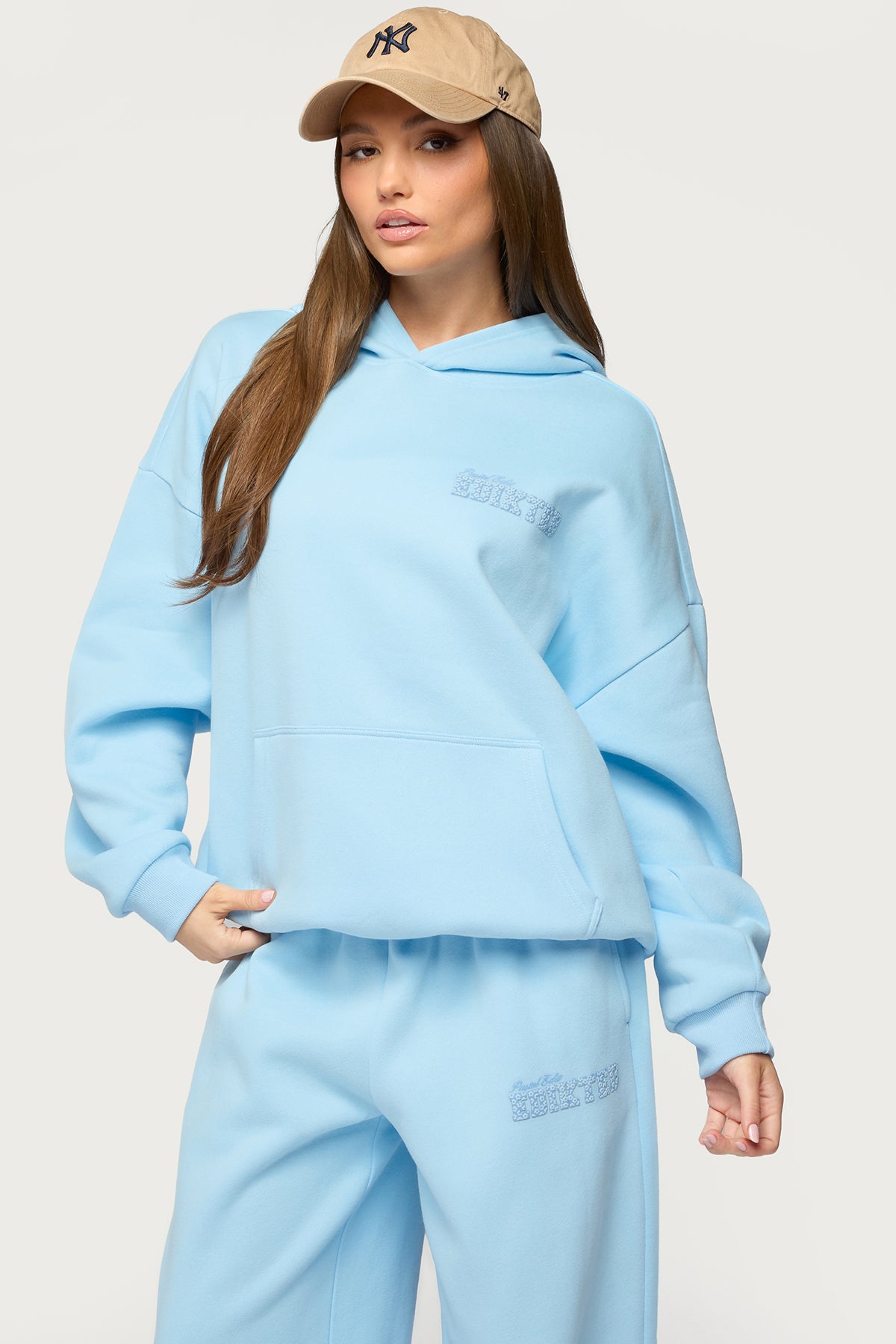 Pastel Edit Edikted Oversized Hoodie - Image 3