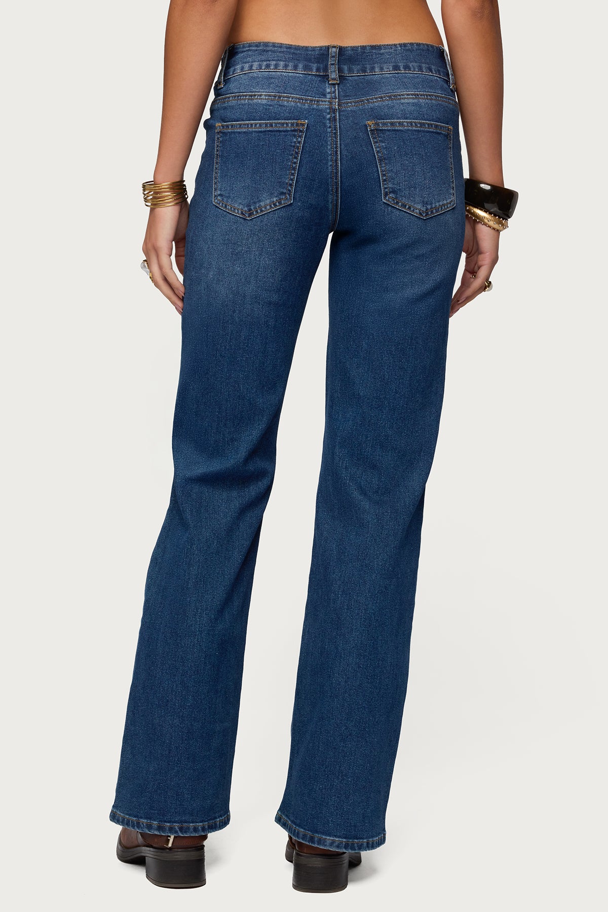 Studded Low Rise Straight Leg Jeans - Image 6