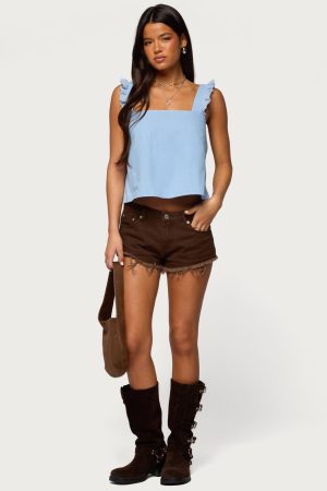 Josefina Low Rise Denim Shorts