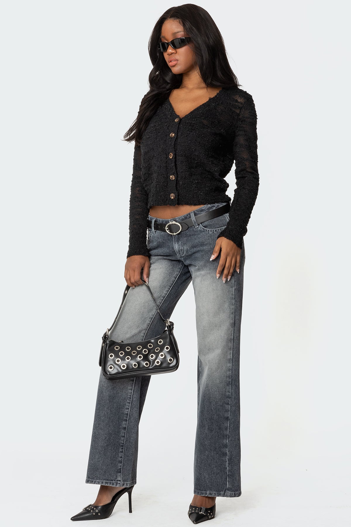 Georgie Textured Knit Cardigan - Image 2