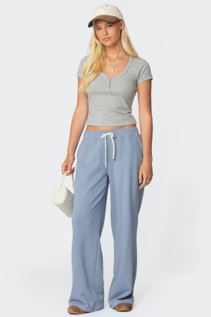 French Terry Straight Leg Sweatpants