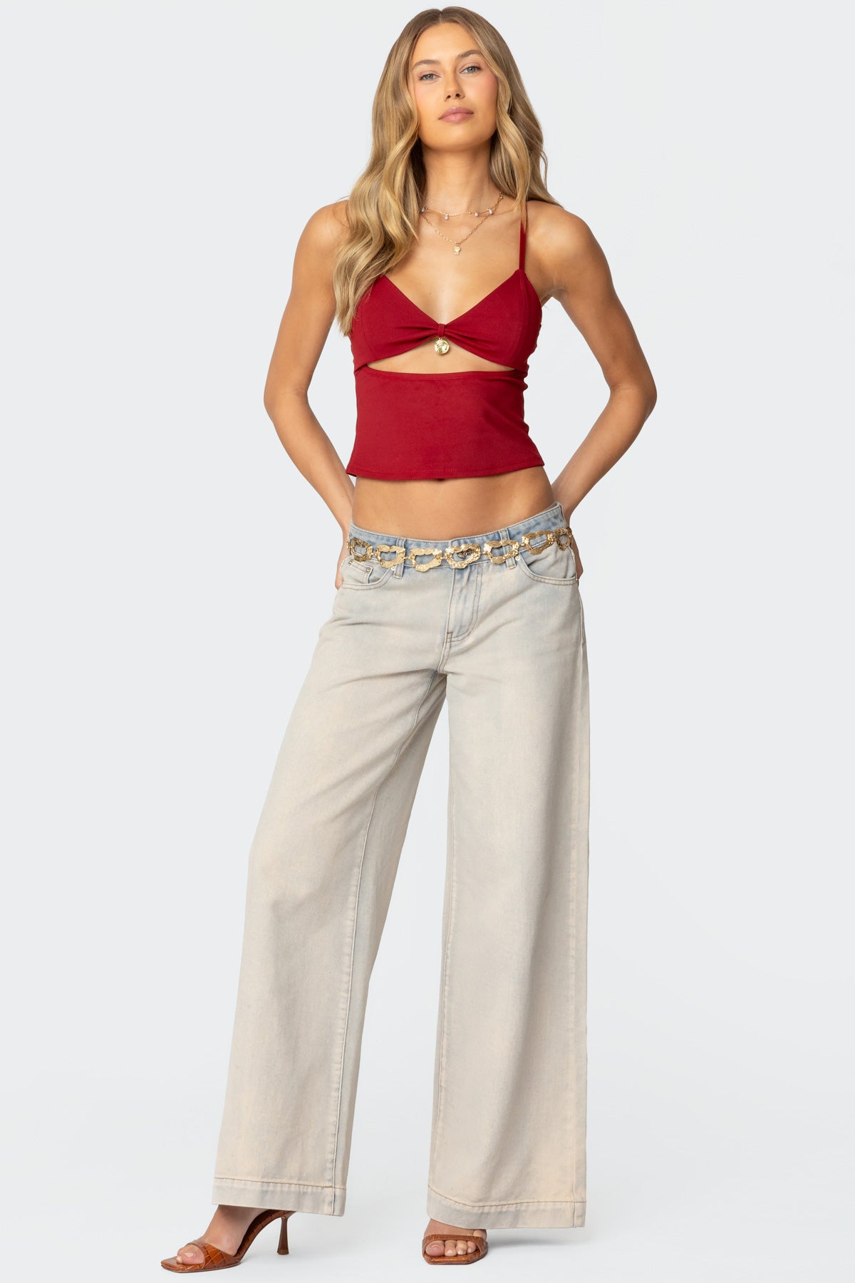 Rhiannon Washed Low Rise Baggy Jeans - Image 2