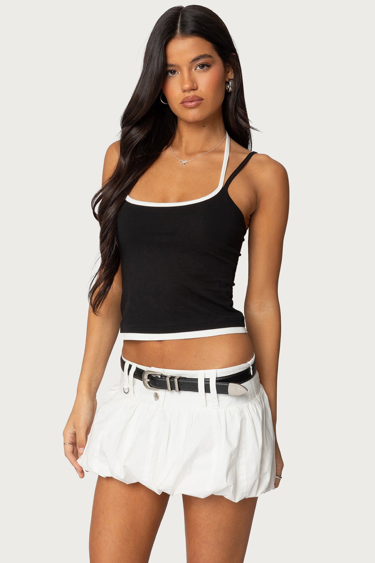 Roya Layered Halter Tank Top - Image 3