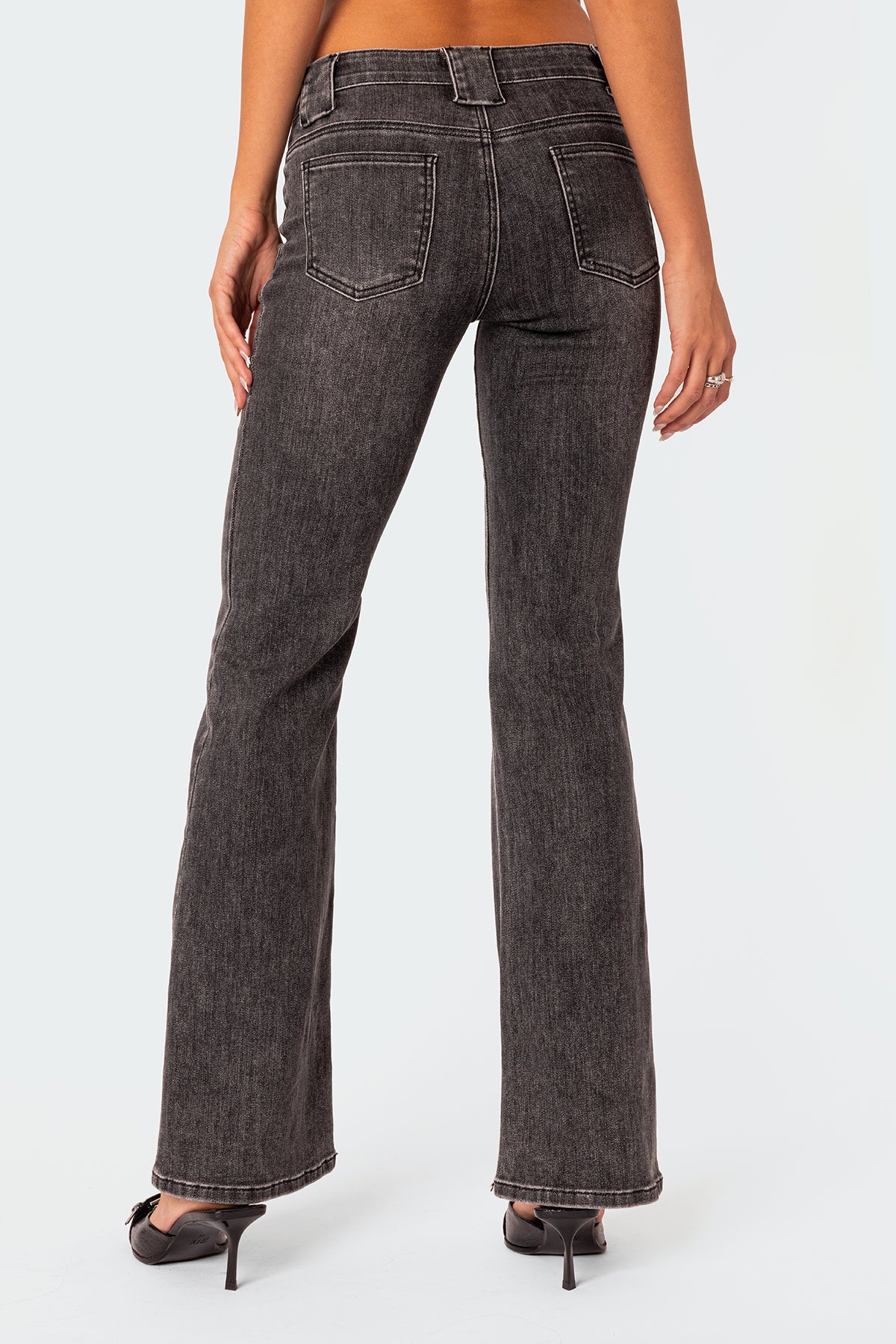 Tatum Washed Low Rise Flared Jeans - Image 5