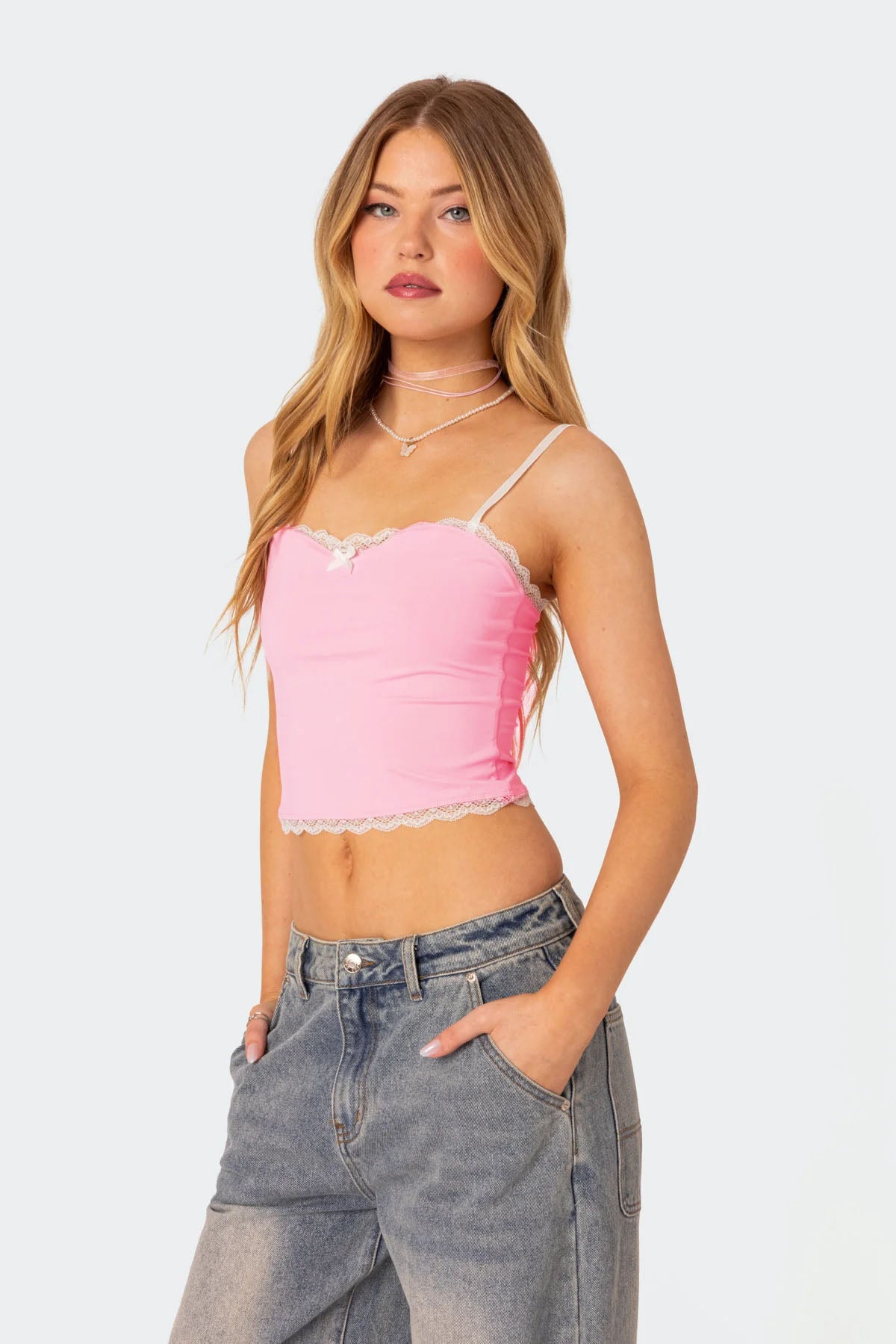 Alara Lace Trim Tank Top - Image 4