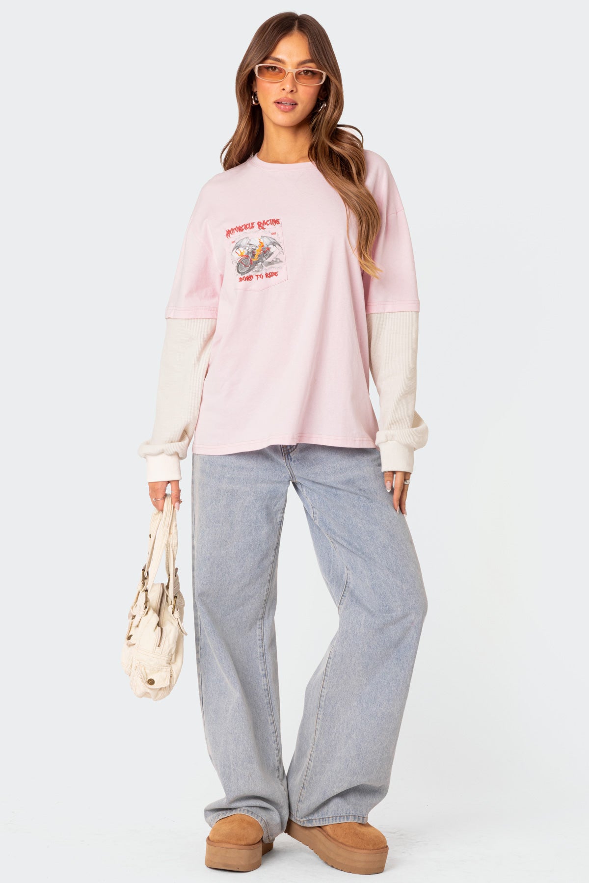 Racing Oversized Layered T Shirt - Image 2