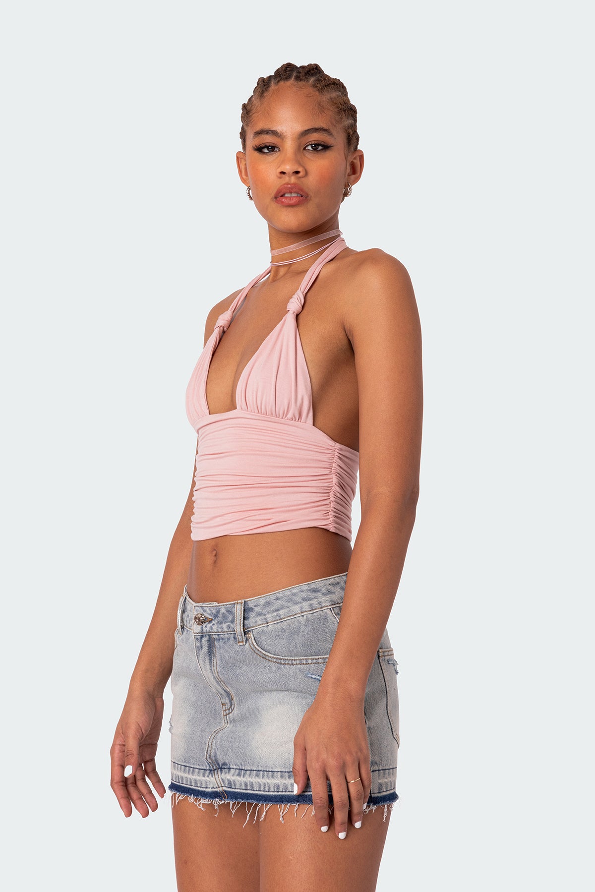 Lillie Knotted Halter Top - Image 3