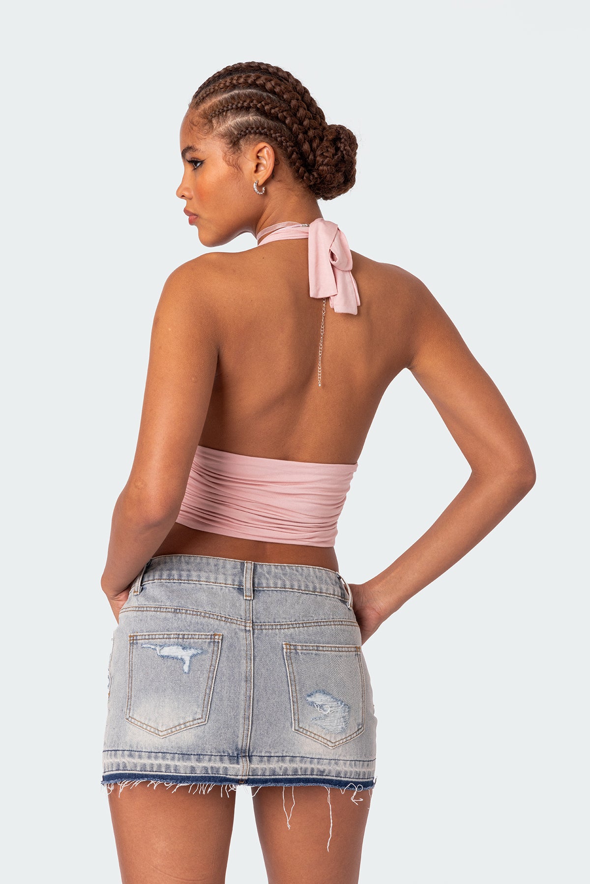 Lillie Knotted Halter Top - Image 4