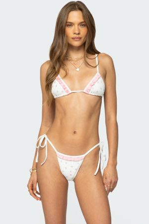 Ira Floral Triangle Bikini Top
