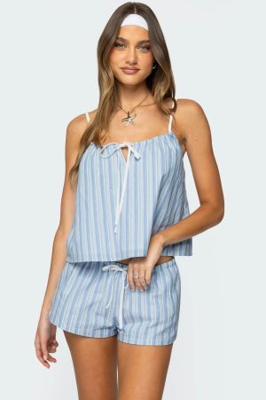 Birkley Striped Babydoll Top