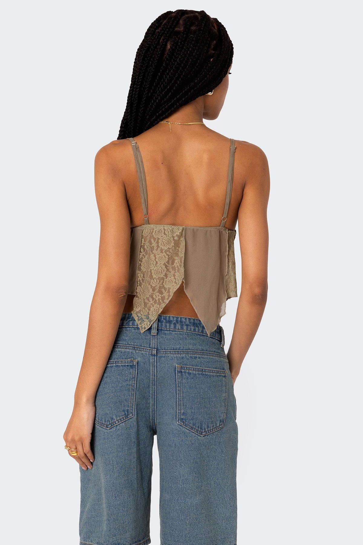 Patchwork Lacey Mesh Top - Image 5