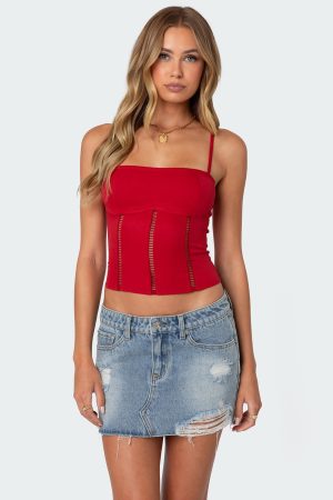 Jennie ladder knit corset