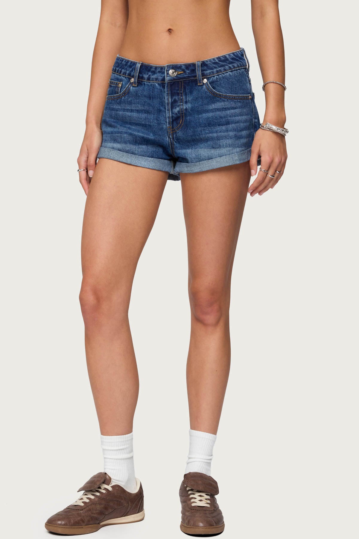 Rylin Low Rise Denim Shorts - Image 2