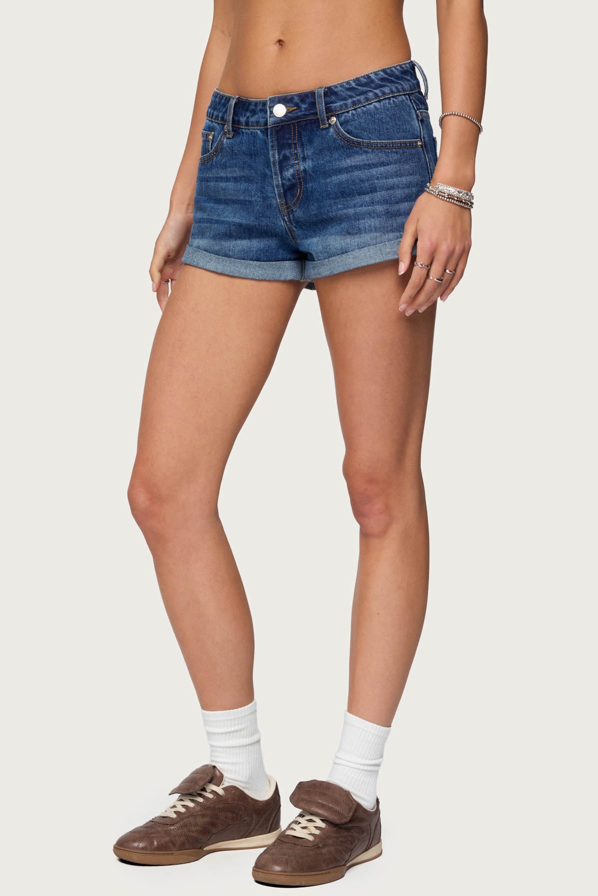 Rylin Low Rise Denim Shorts - Image 3