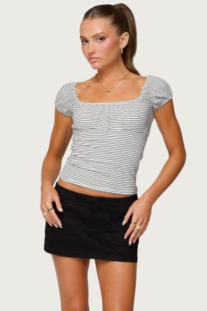 Oleana Gathered Bust Top