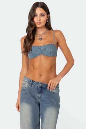 Brandy Denim Bralette