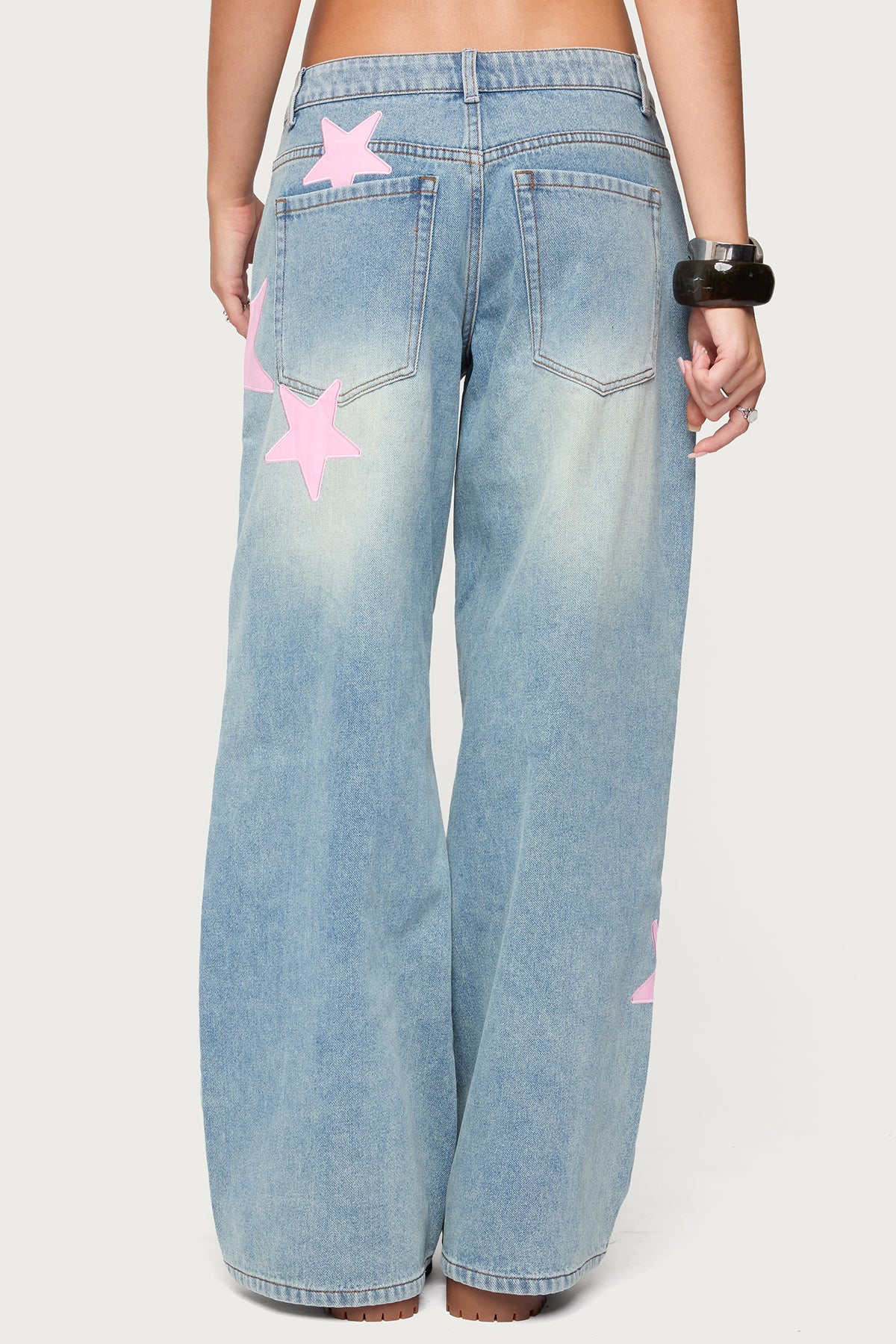 Trish Stars Low Rise Baggy Jeans - Image 5